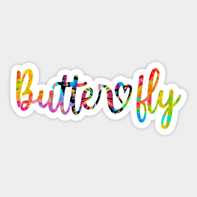 Colourful Butterfly Sticker by RAK20